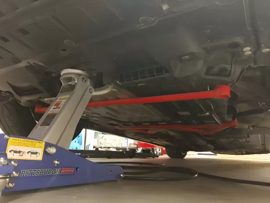 Honda Civic - 2012 to 2015 - All [All]  : Front Lower Tie Bar shown with factory undertray.