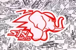 General Representation 2001 Honda Prelude SiriMoto Elephant Mascot Die Cut Vinyl Decal