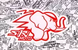 General Representation 2002 Honda Civic SiriMoto Elephant Mascot Die Cut Vinyl Decal