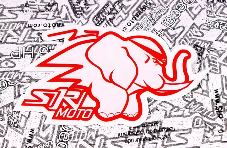 General Representation Import SiriMoto Elephant Mascot Die Cut Vinyl Decal