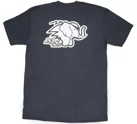 Universal (Crew T-Shirt) (Charcoal) (SiriMoto Elephant Back) (Extra Large)